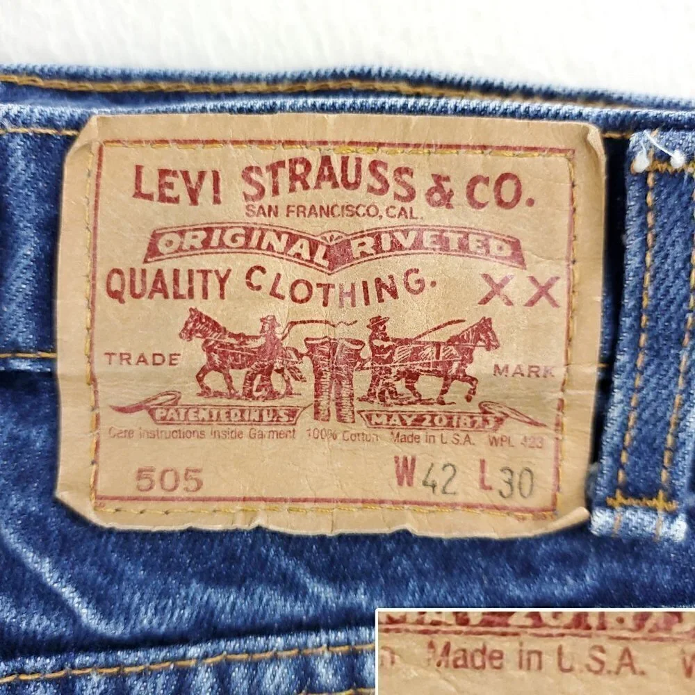 Levi's 505 Vintage Made USA Jeans Tapered Denim Men's 